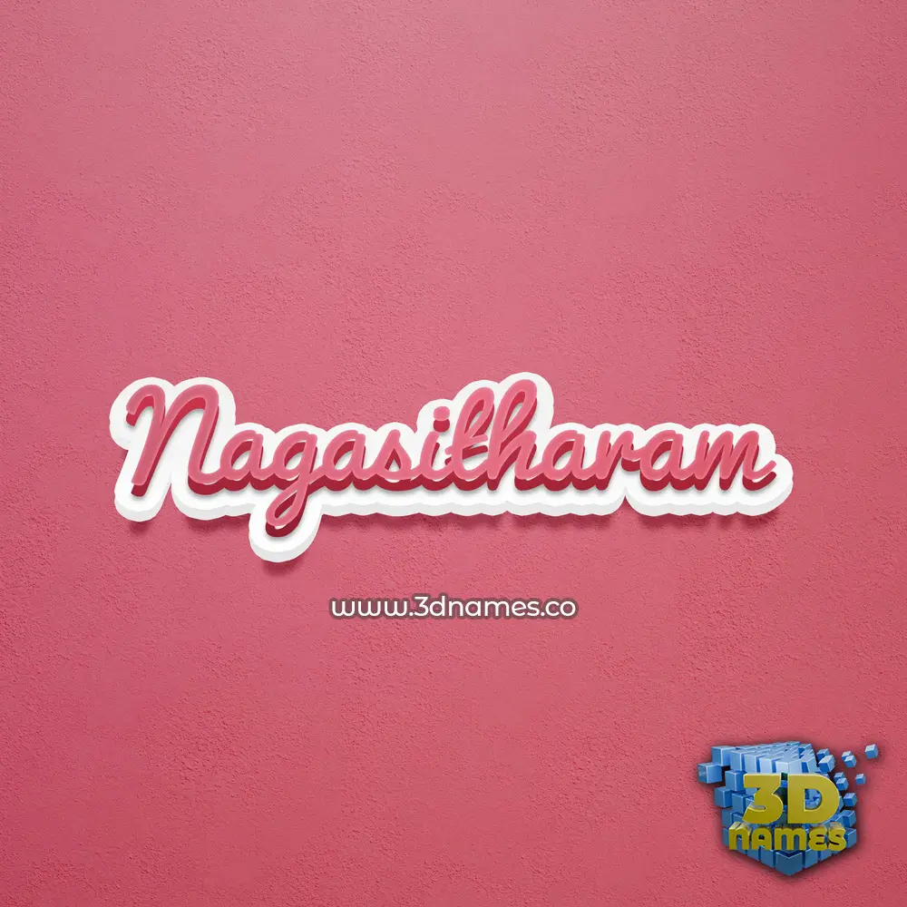 nagasitharam in Red Scribble style - 3D name wallpaper