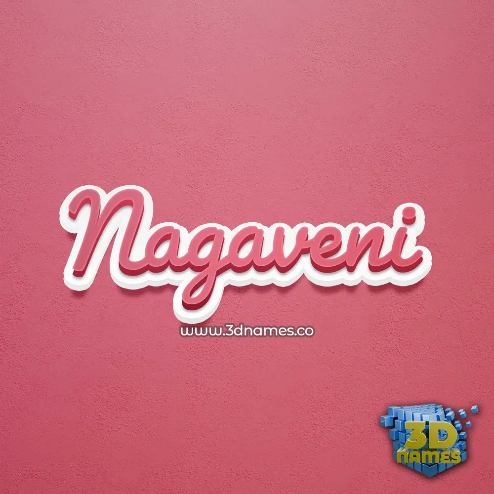 nagaveni in Red Scribble style - 3D name wallpaper