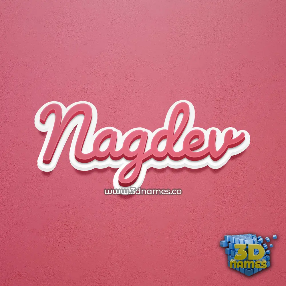 nagdev in Red Scribble style - 3D name wallpaper