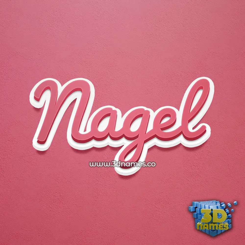 nagel in Red Scribble style - 3D name wallpaper