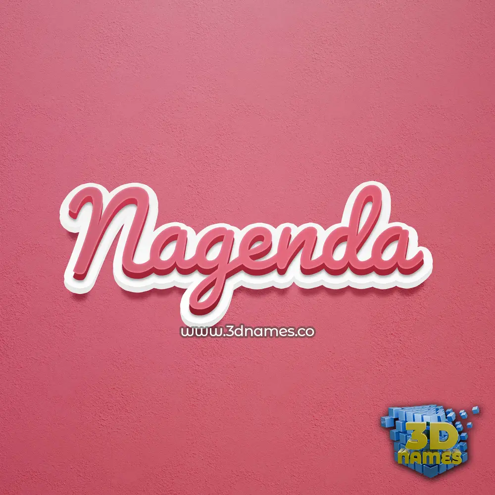 nagenda in Red Scribble style - 3D name wallpaper