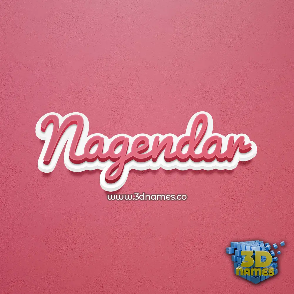 nagendar in Red Scribble style - 3D name wallpaper