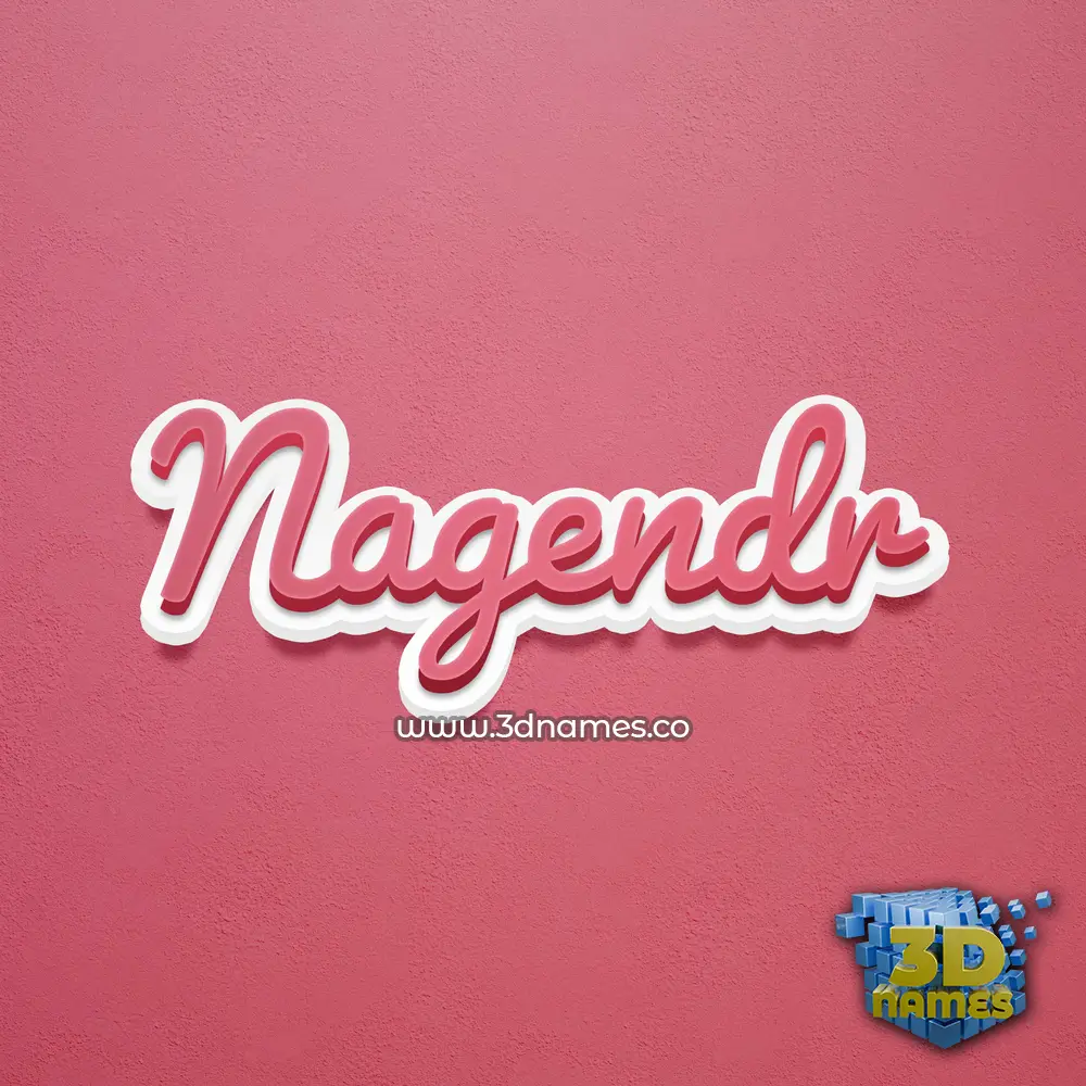 nagendr in Red Scribble style - 3D name wallpaper