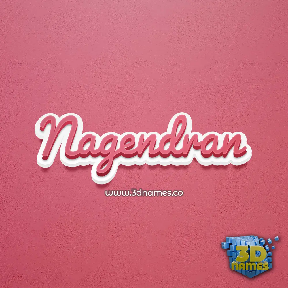 nagendran in Red Scribble style - 3D name wallpaper