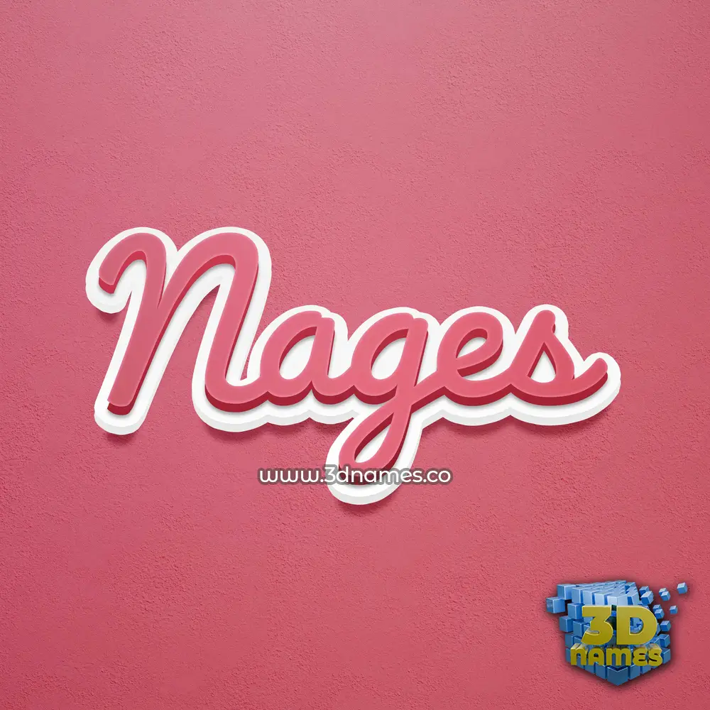 nages in Red Scribble style - 3D name wallpaper