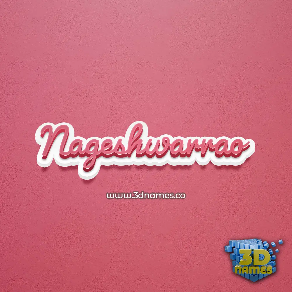 nageshwarrao in Red Scribble style - 3D name wallpaper