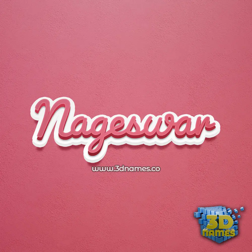 nageswar in Red Scribble style - 3D name wallpaper