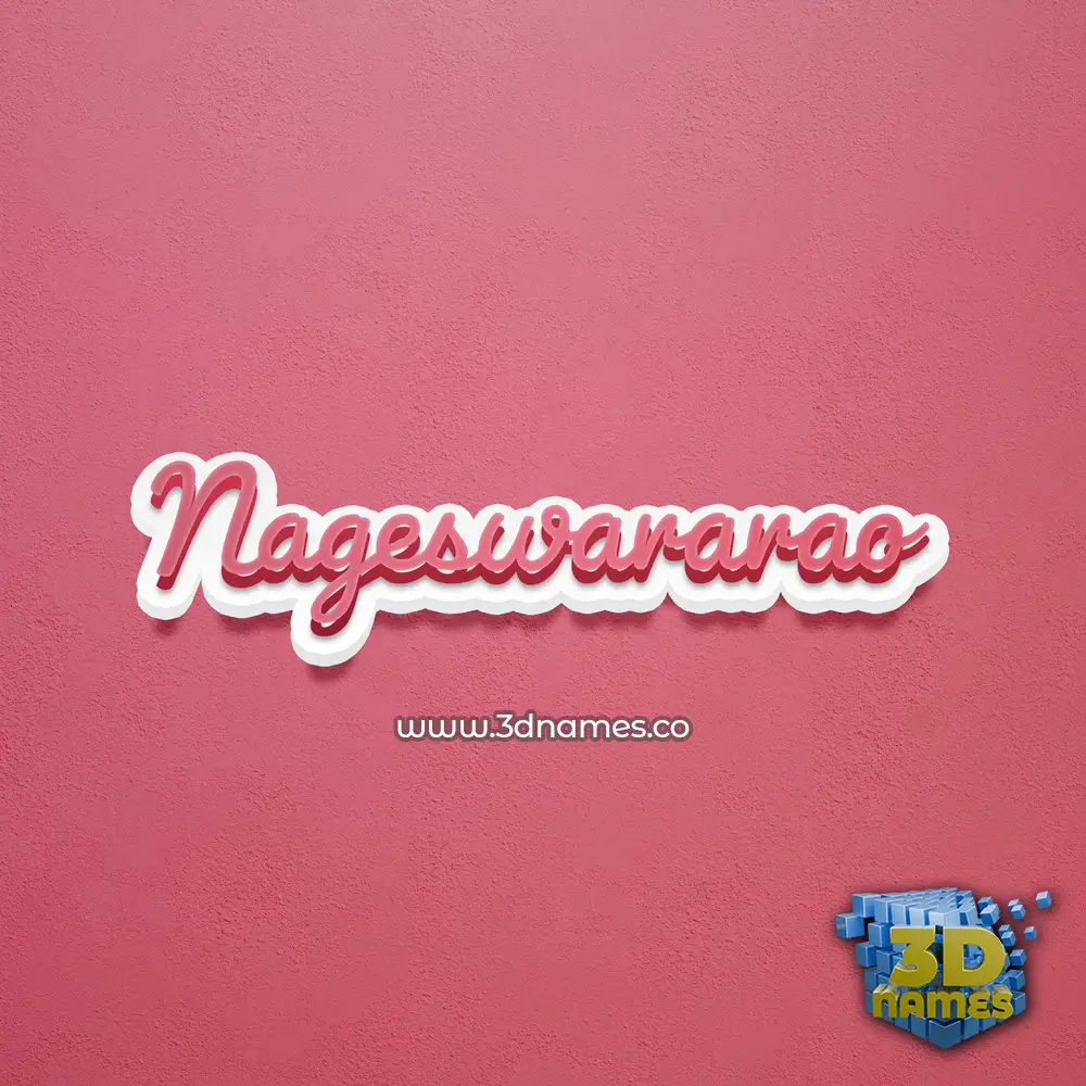 nageswararao in Red Scribble style - 3D name wallpaper