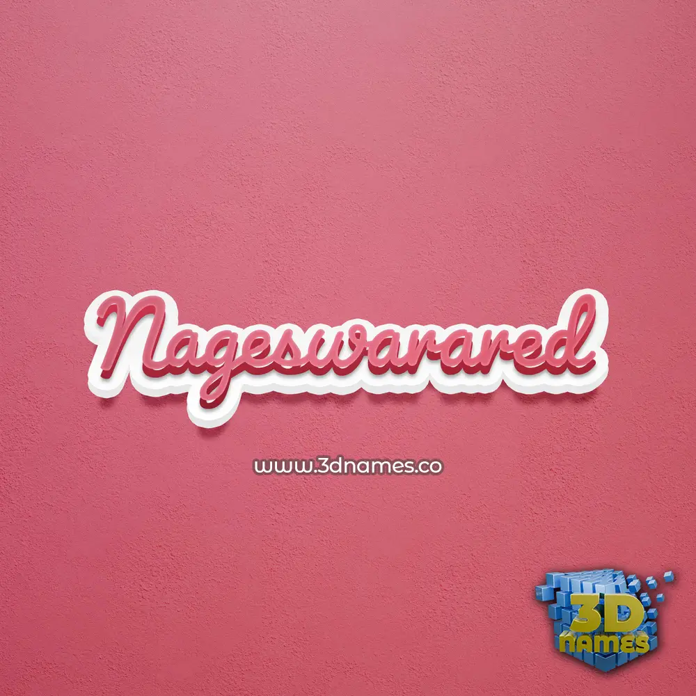nageswarared in Red Scribble style - 3D name wallpaper