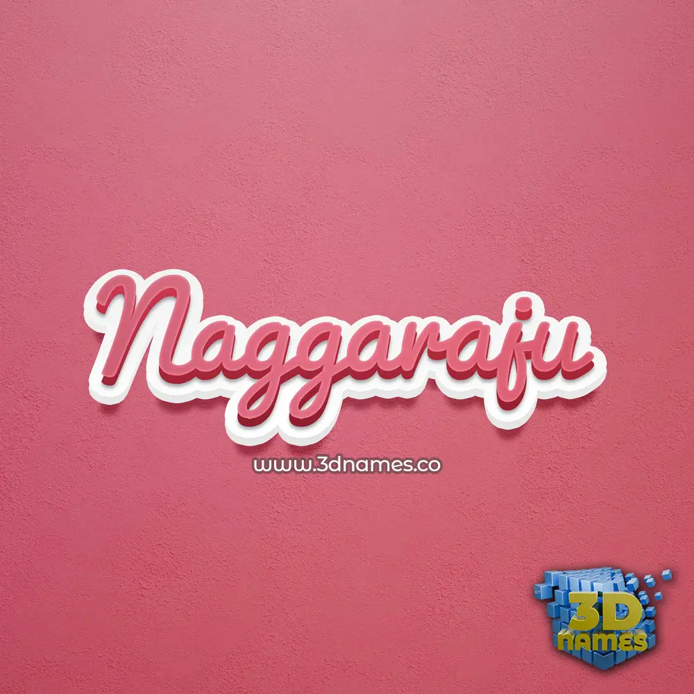 naggaraju in Red Scribble style - 3D name wallpaper