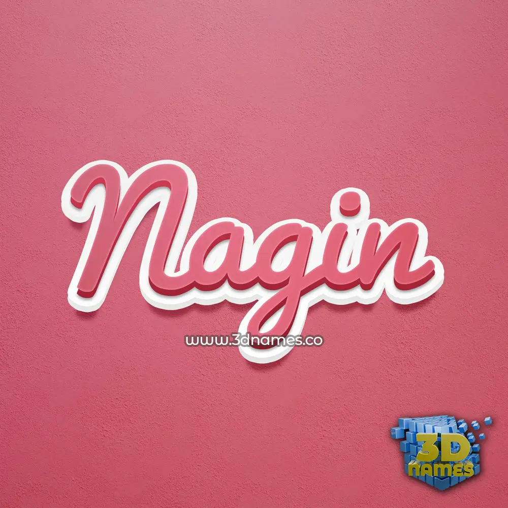 nagin in Red Scribble style - 3D name wallpaper