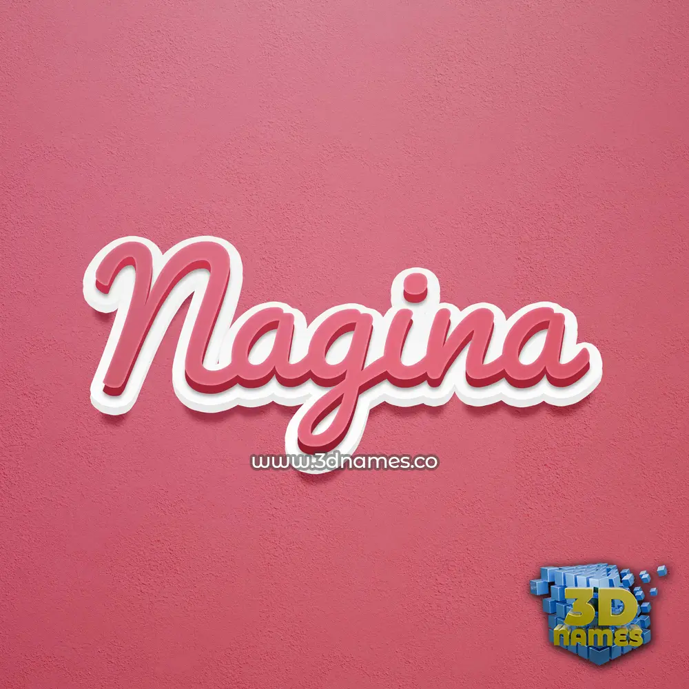 nagina in Red Scribble style - 3D name wallpaper