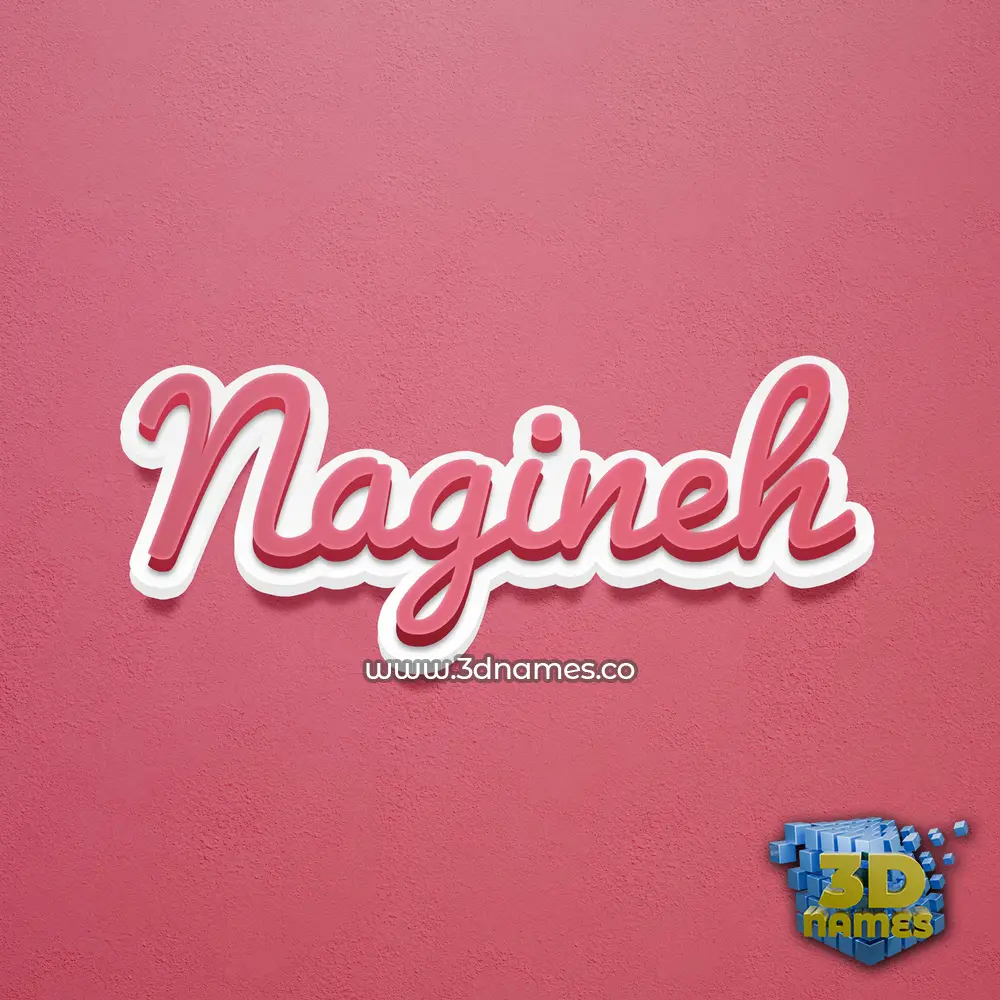 nagineh in Red Scribble style - 3D name wallpaper
