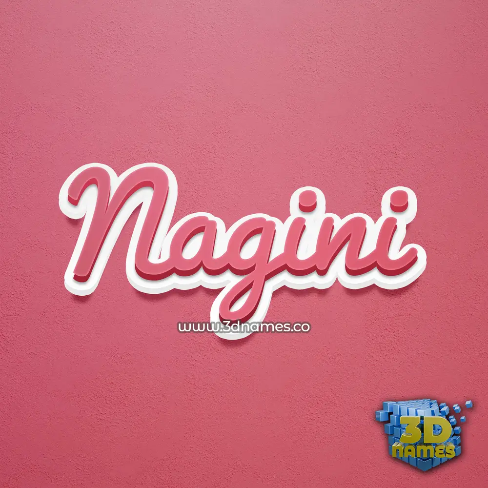 nagini in Red Scribble style - 3D name wallpaper