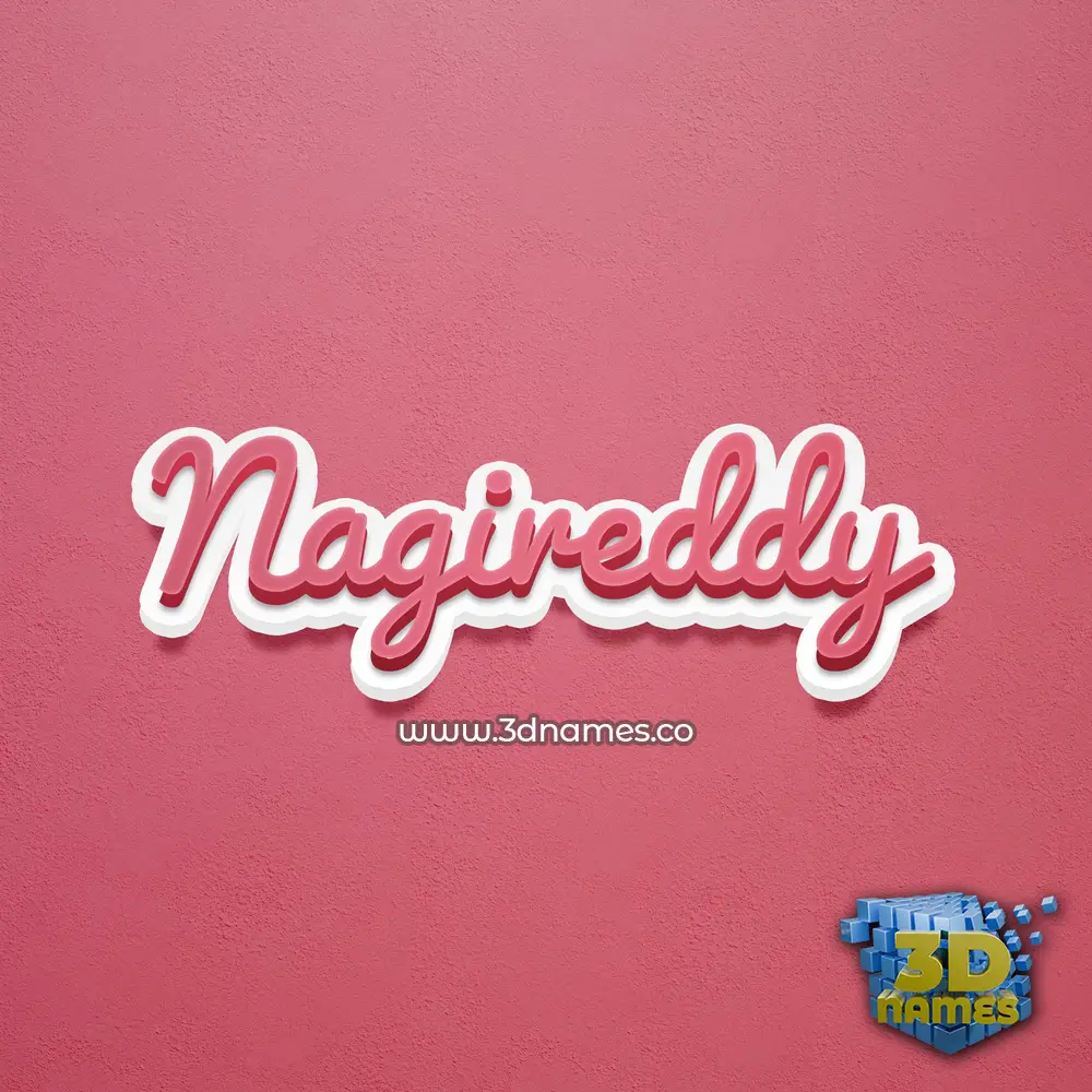 nagireddy in Red Scribble style - 3D name wallpaper