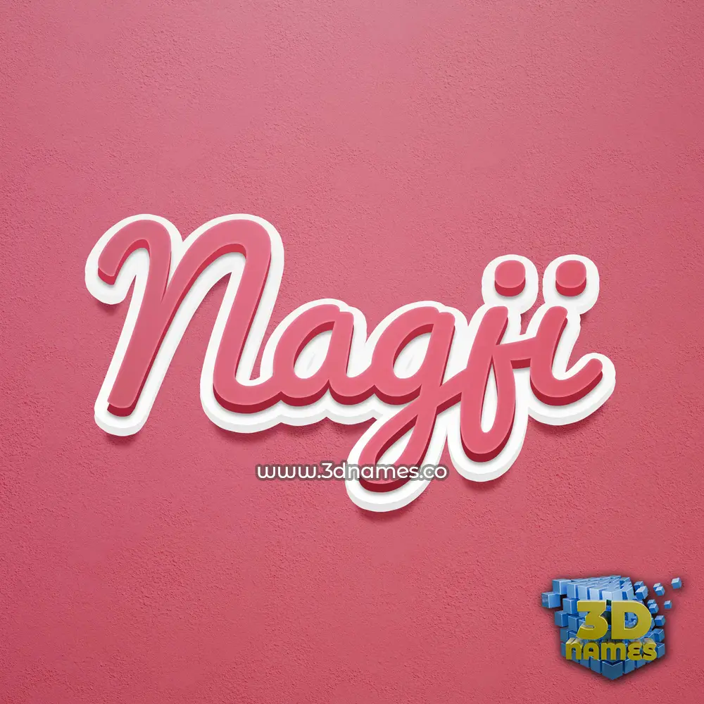 nagji in Red Scribble style - 3D name wallpaper