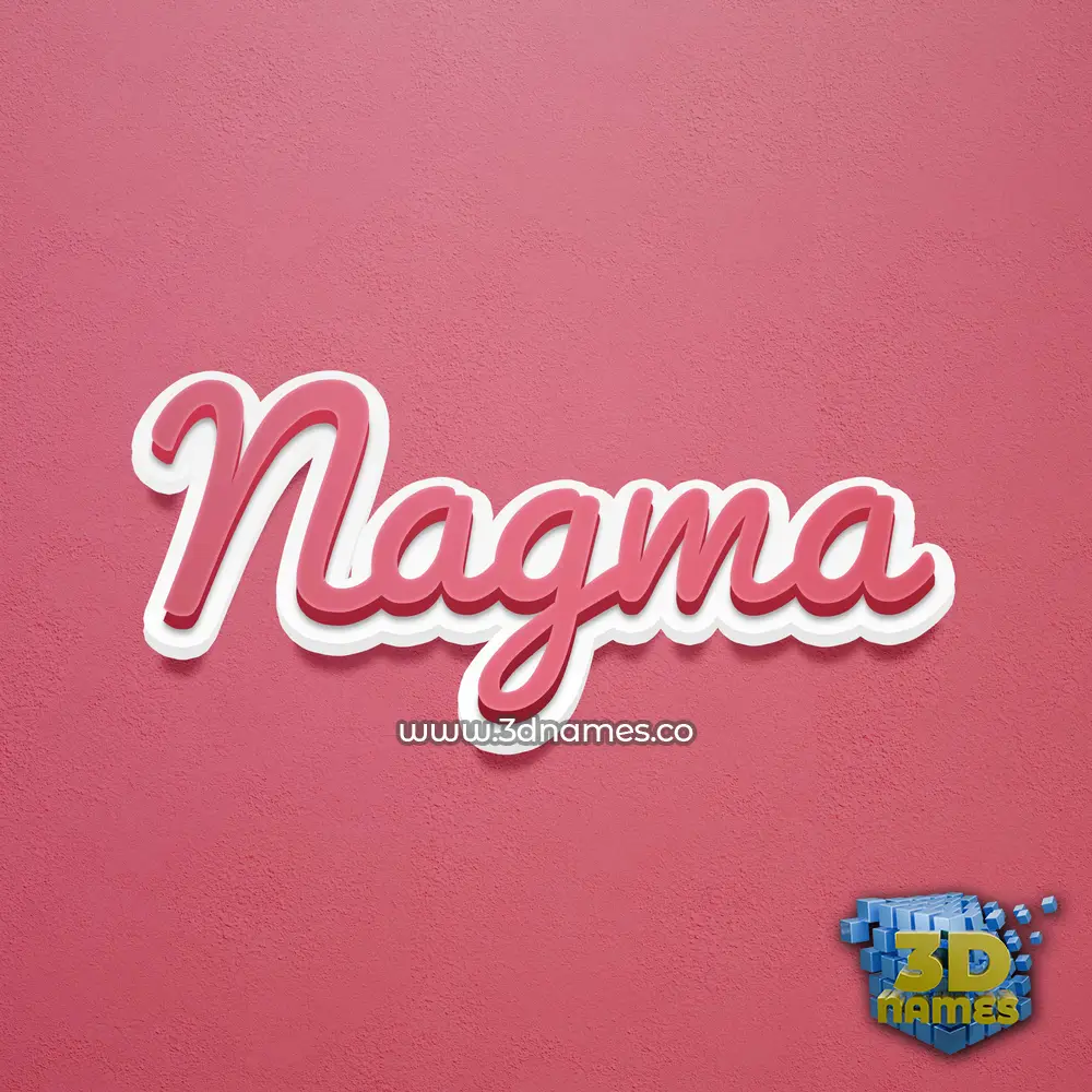 nagma in Red Scribble style - 3D name wallpaper