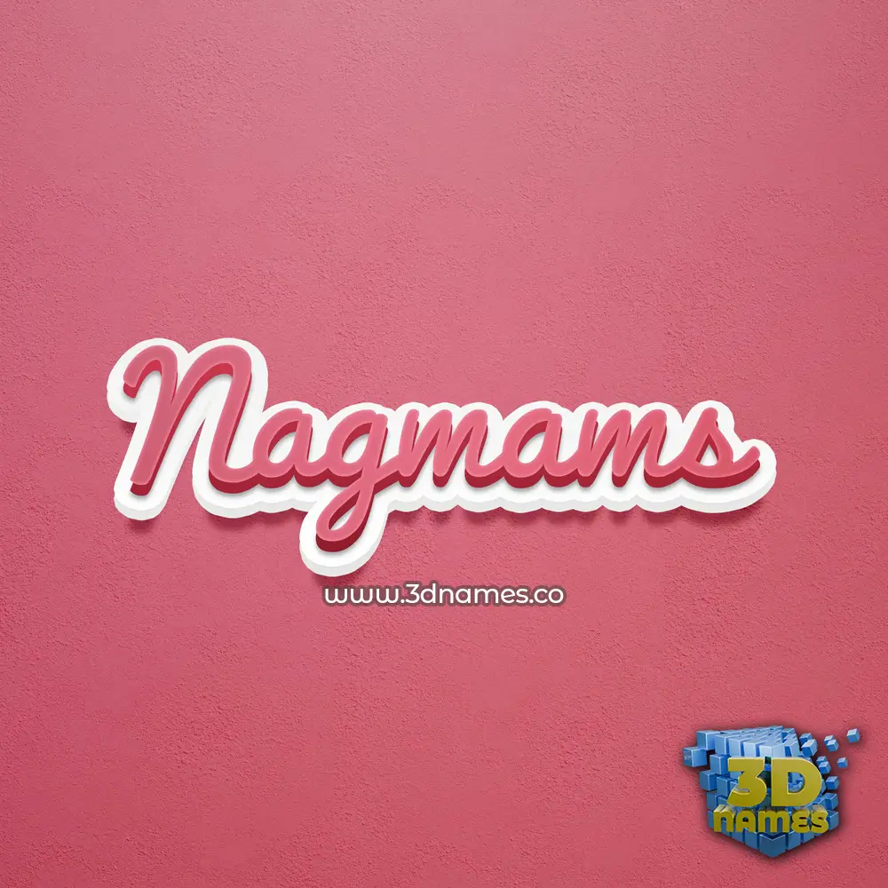 nagmams in Red Scribble style - 3D name wallpaper