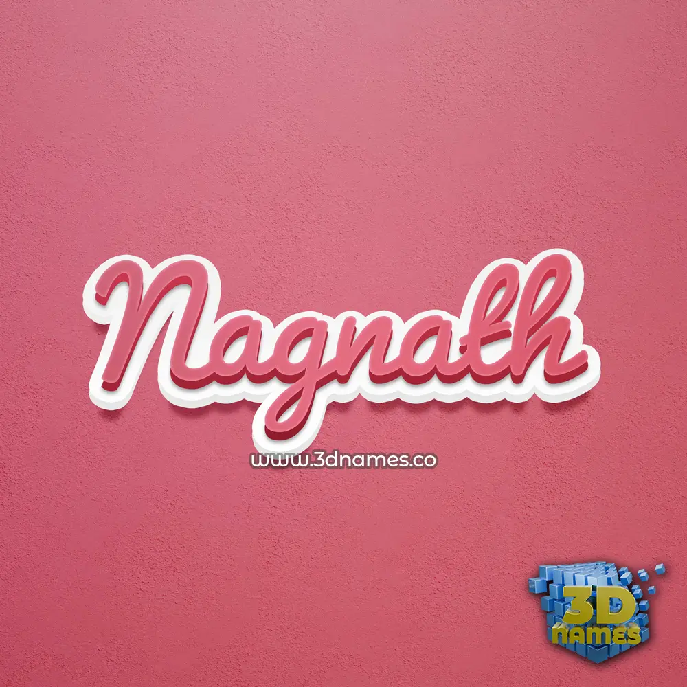 nagnath in Red Scribble style - 3D name wallpaper