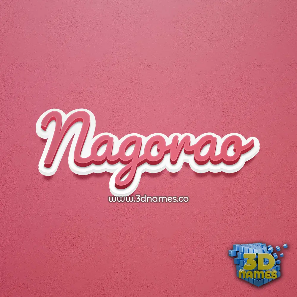 nagorao in Red Scribble style - 3D name wallpaper