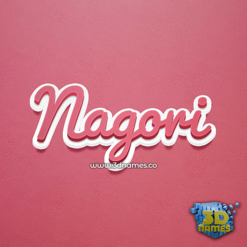 nagori in Red Scribble style - 3D name wallpaper