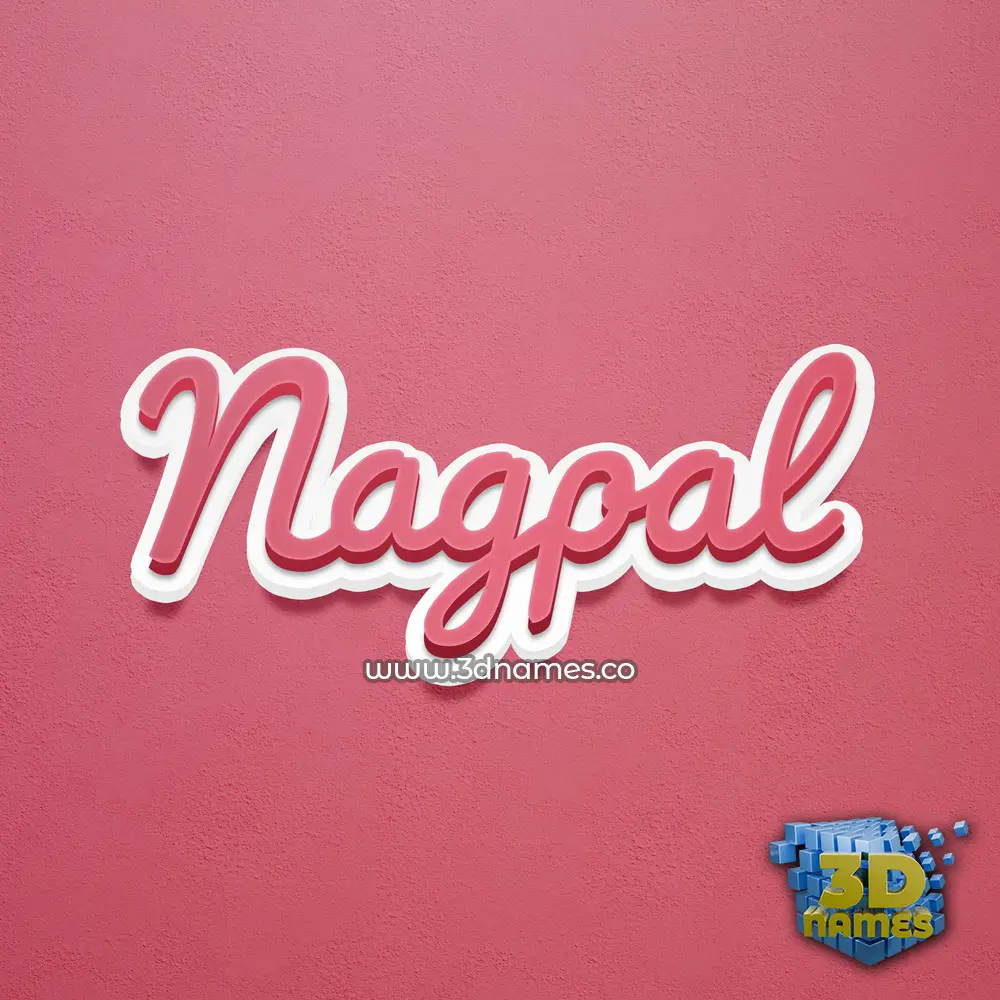 nagpal in Red Scribble style - 3D name wallpaper