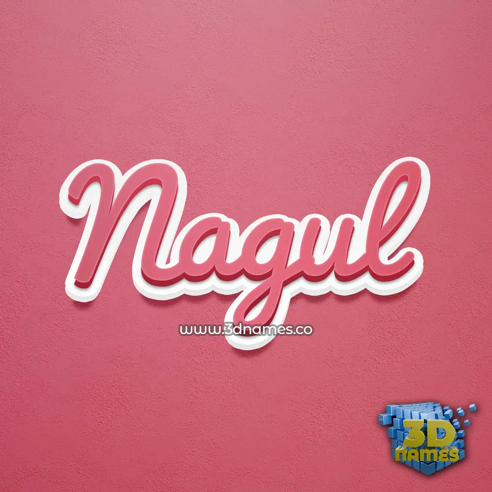 nagul in Red Scribble style - 3D name wallpaper