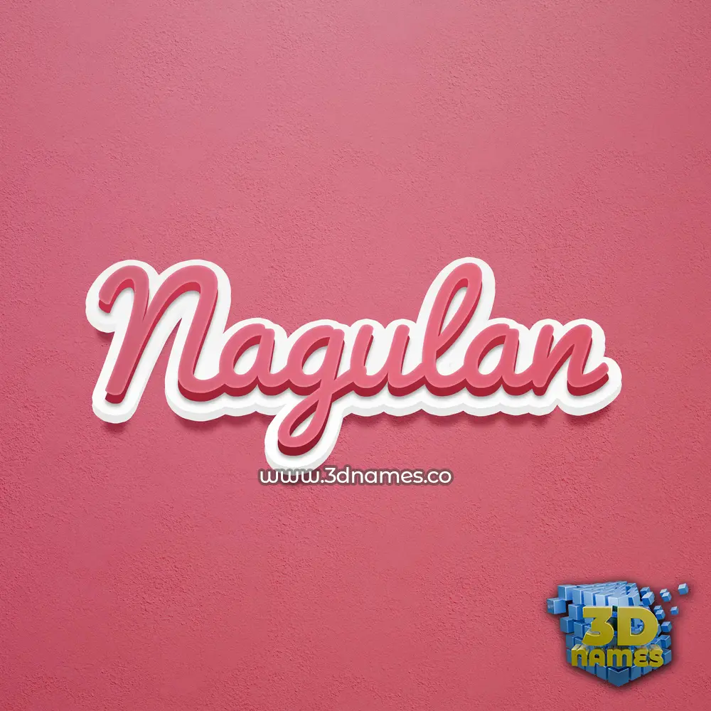 nagulan in Red Scribble style - 3D name wallpaper