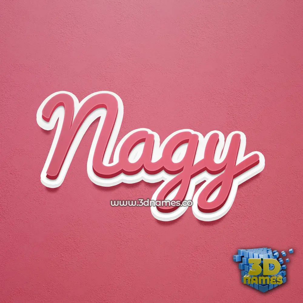 nagy in Red Scribble style - 3D name wallpaper