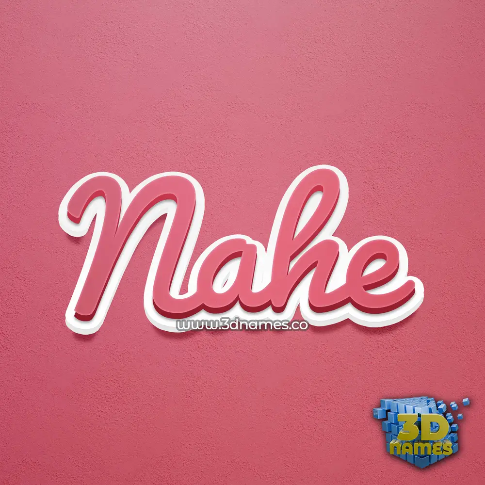 nahe in Red Scribble style - 3D name wallpaper