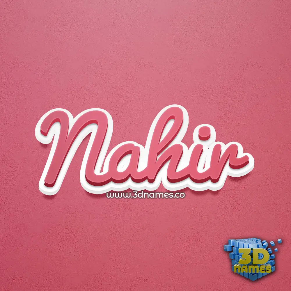 nahir in Red Scribble style - 3D name wallpaper