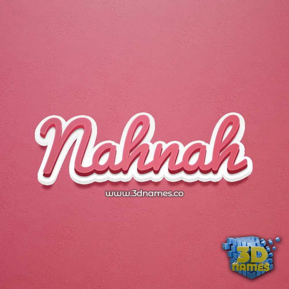 nahnah in Red Scribble style - 3D name wallpaper