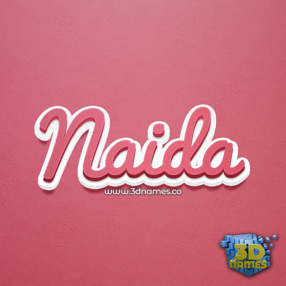 naida in Red Scribble style - 3D name wallpaper