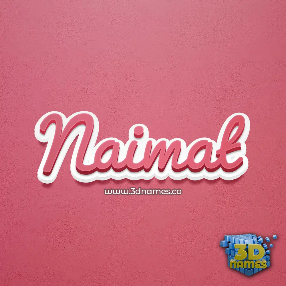 naimat in Red Scribble style - 3D name wallpaper