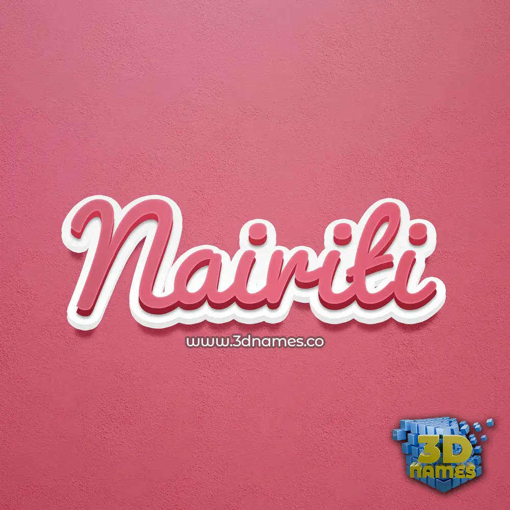 nairiti in Red Scribble style - 3D name wallpaper