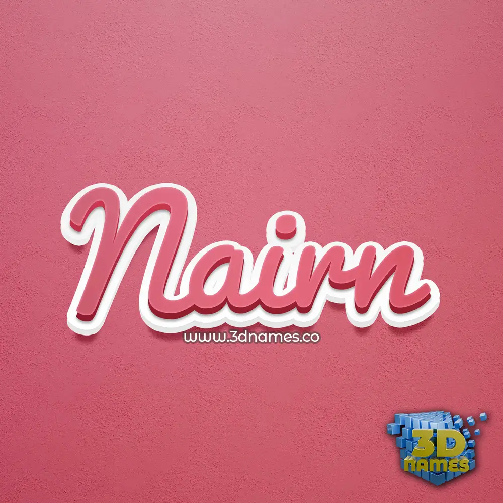 nairn in Red Scribble style - 3D name wallpaper