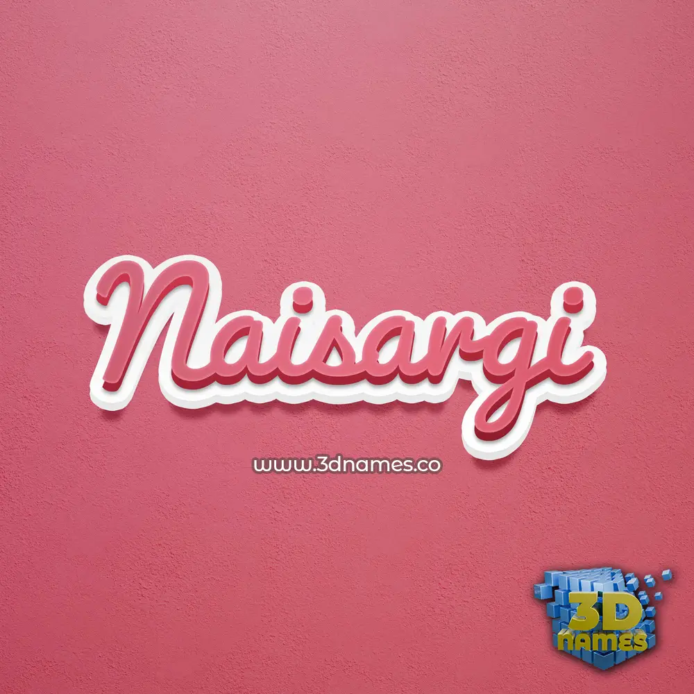 naisargi in Red Scribble style - 3D name wallpaper