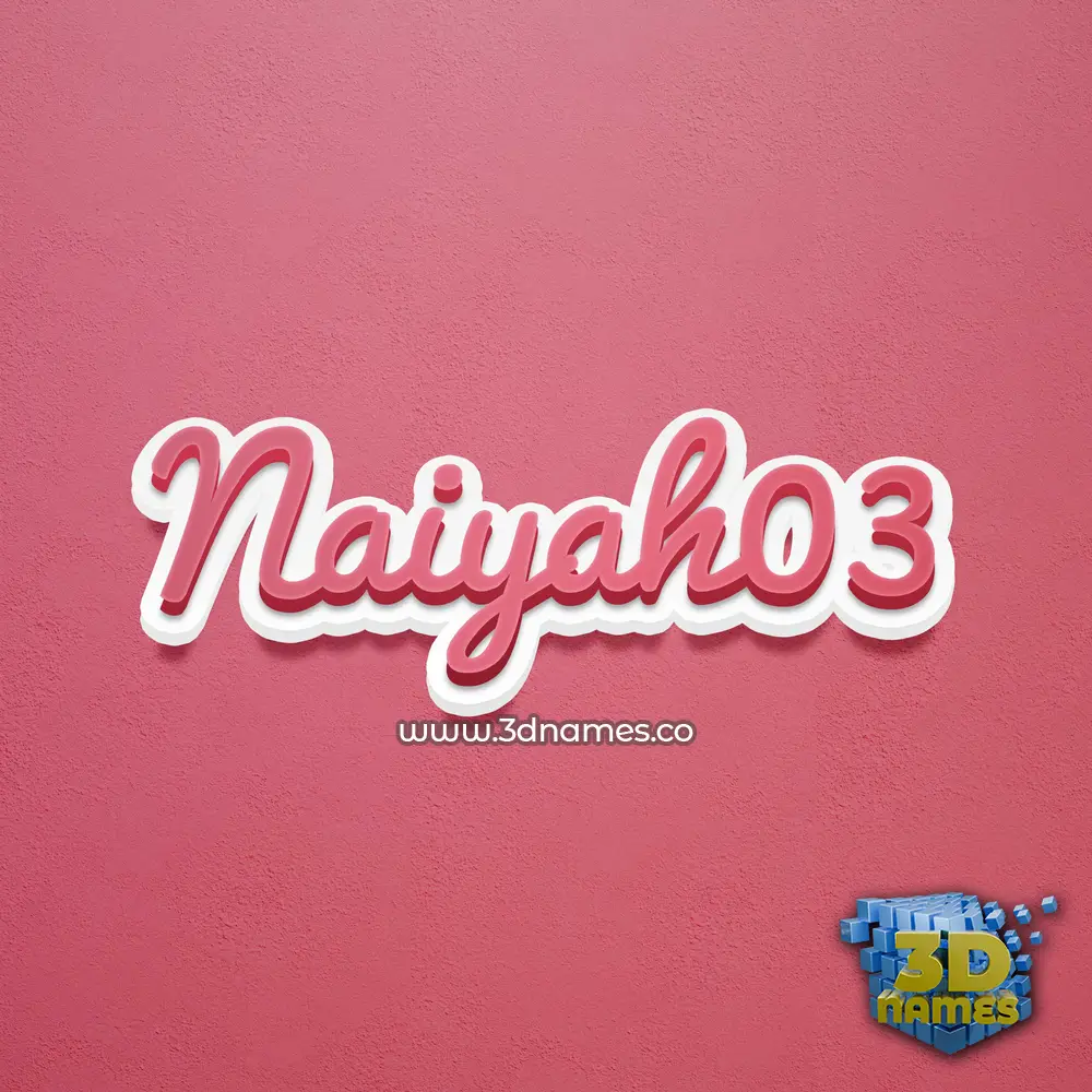 naiyah03 in Red Scribble style - 3D name wallpaper