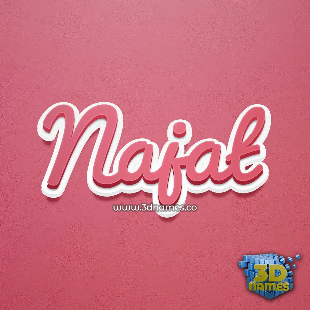 najat in Red Scribble style - 3D name wallpaper