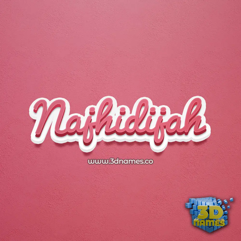 najhidijah in Red Scribble style - 3D name wallpaper