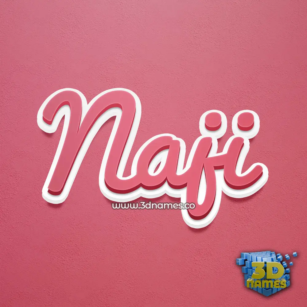 naji in Red Scribble style - 3D name wallpaper