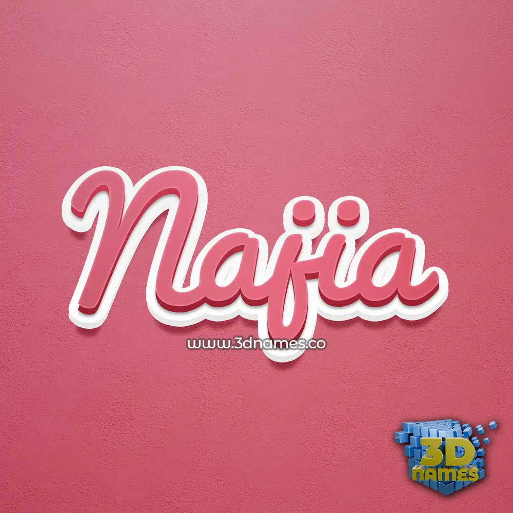 najia in Red Scribble style - 3D name wallpaper