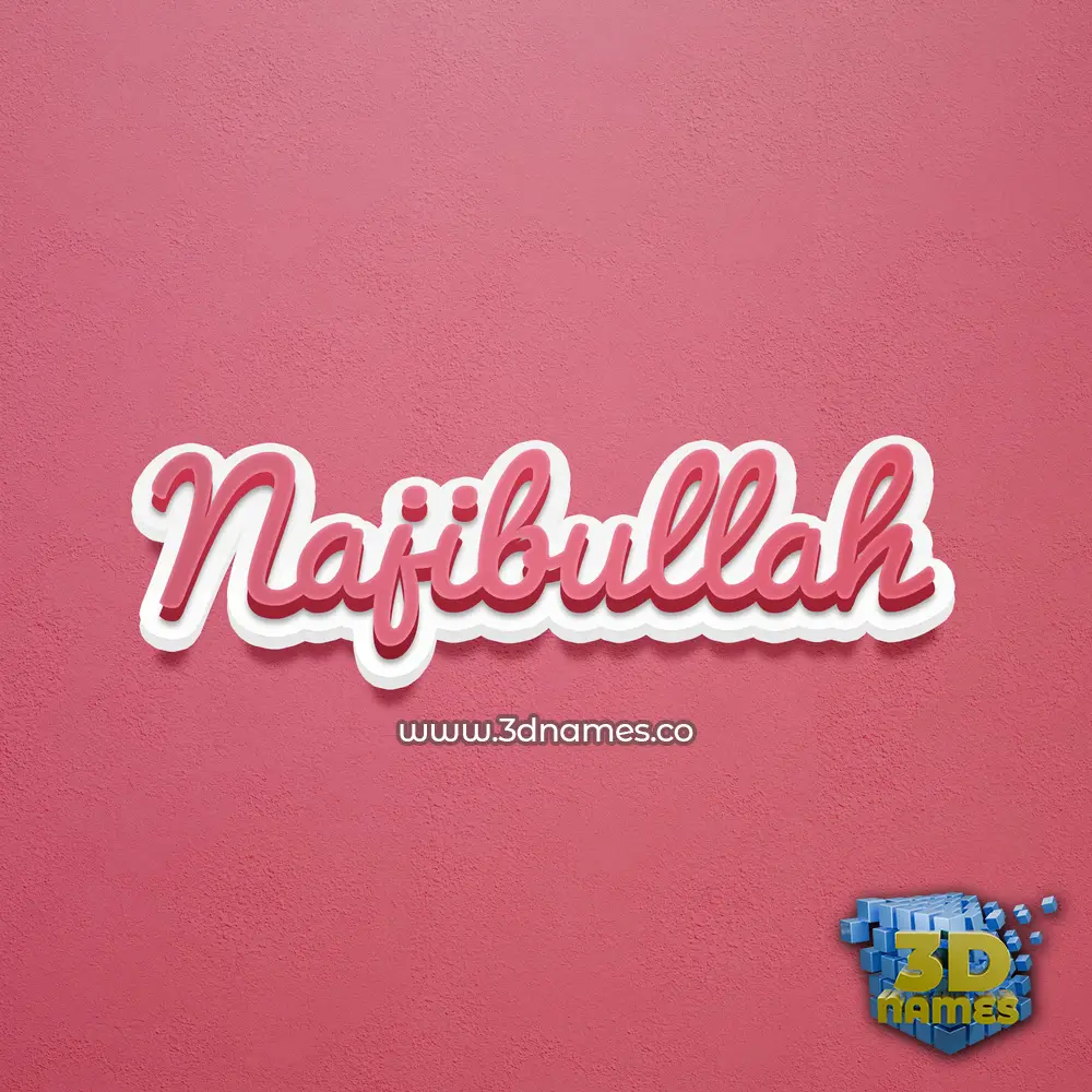 najibullah in Red Scribble style - 3D name wallpaper