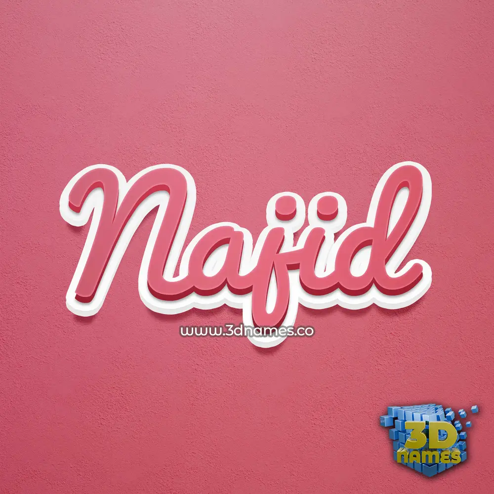 najid in Red Scribble style - 3D name wallpaper