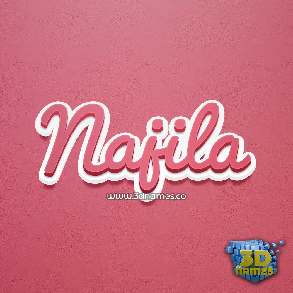 najila in Red Scribble style - 3D name wallpaper