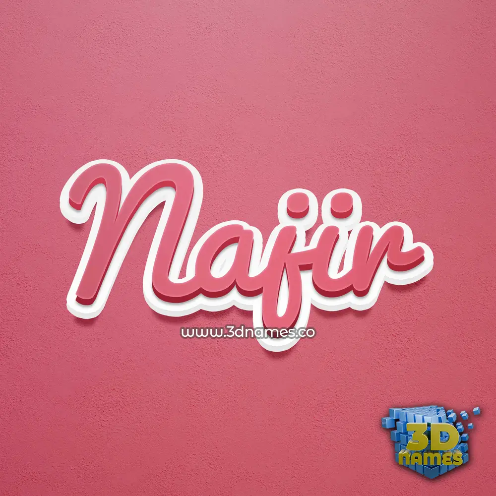 najir in Red Scribble style - 3D name wallpaper