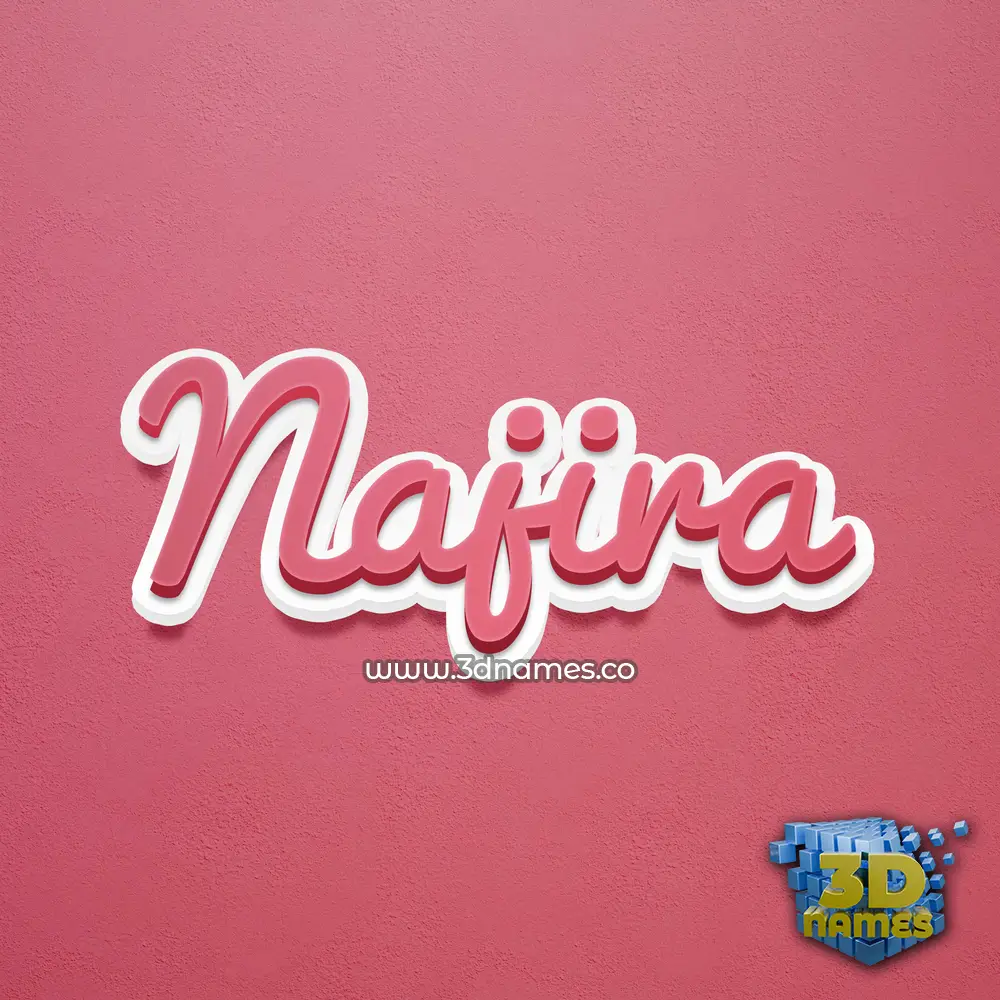 najira in Red Scribble style - 3D name wallpaper
