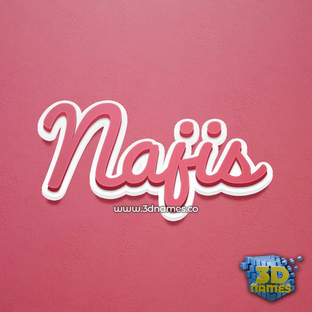 najis in Red Scribble style - 3D name wallpaper