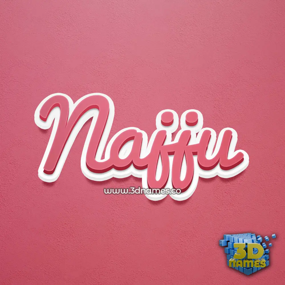 najju in Red Scribble style - 3D name wallpaper