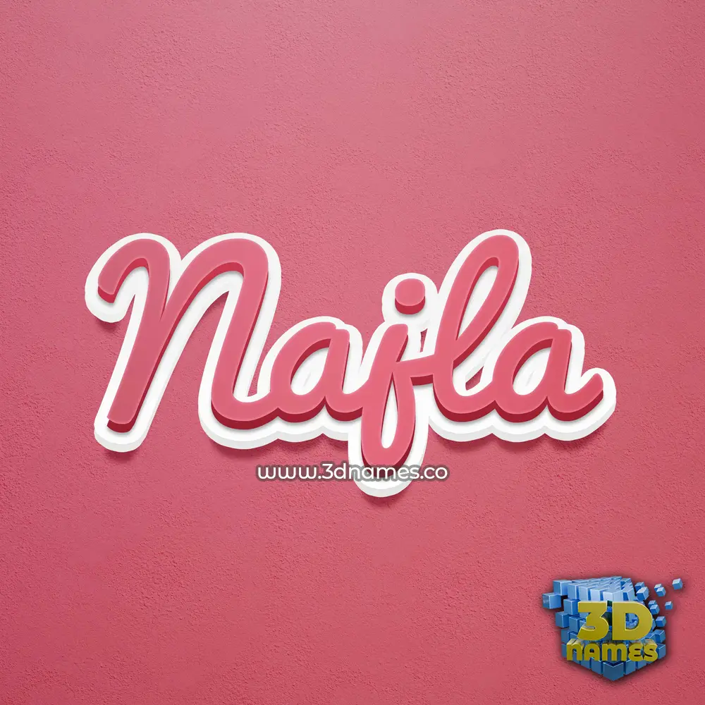 najla in Red Scribble style - 3D name wallpaper